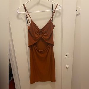 Orange mini dress